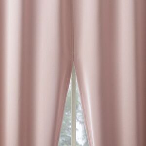 Sun Zero - 2pc 52"x96" Sun Zero Blackout Aria Magnetic Closur Blush